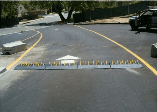 Tire Spikes for Exit Only Roadway